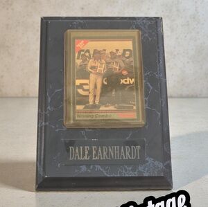 Vintage Dale Earnhardt collectible plaque a "Winning Combo" trading card